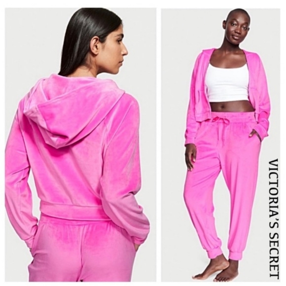 Victoria's Secret Velour Hot Pink Track Suit - Picture 6 of 6